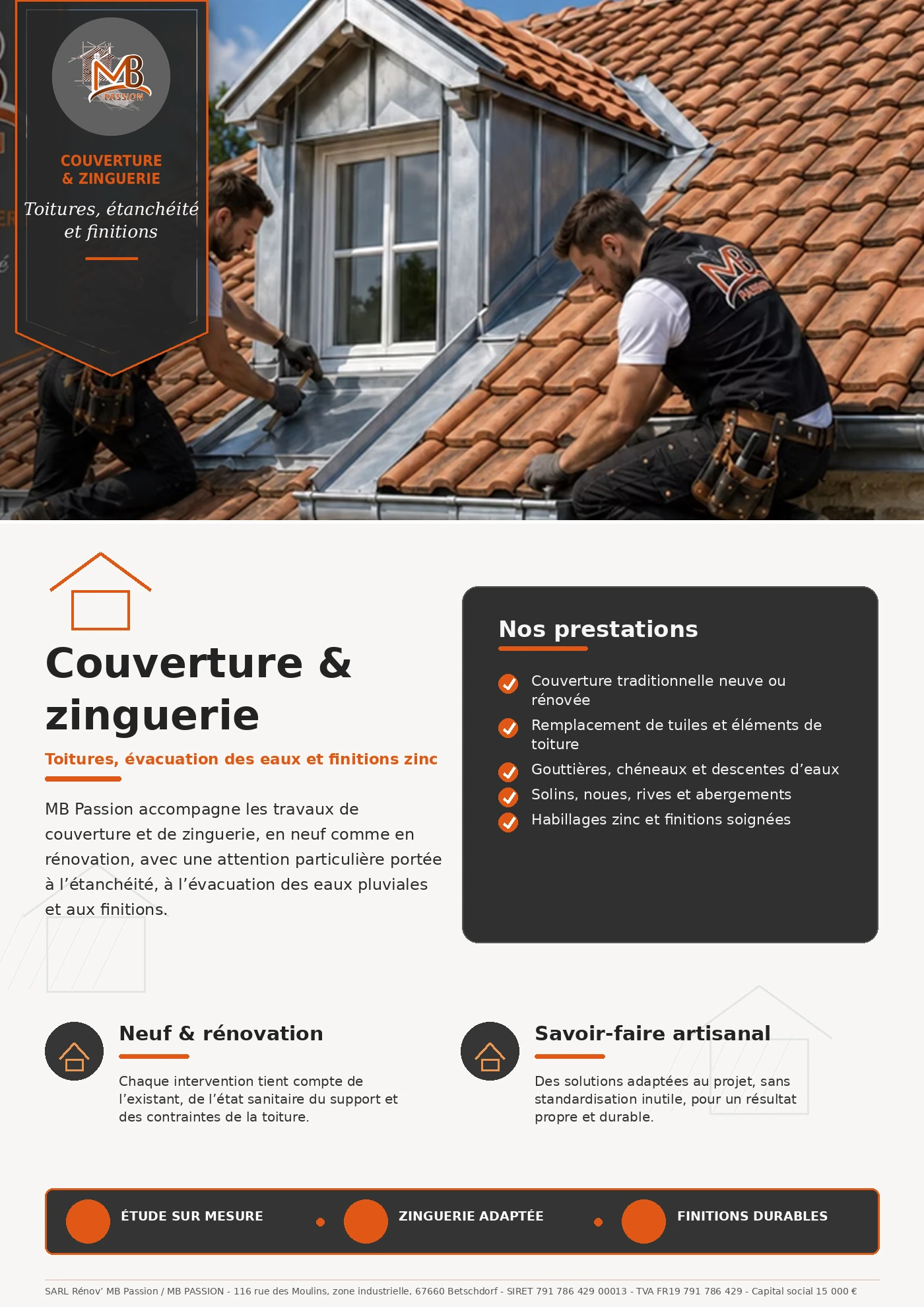 Couverture & zinguerie - fiche visuelle Rénov MB Passion