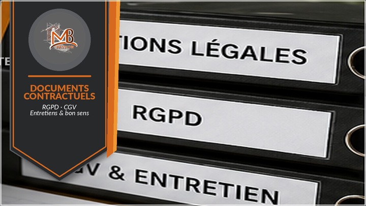 Documents contractuels, RGPD, CGV, Entretiens et fiches de bon sens